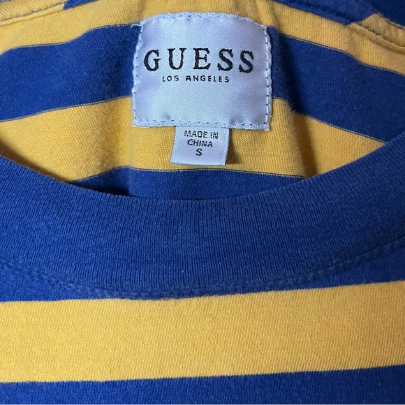 Guess Striped Blue and Yellow Shirt - Picture 4 of 6